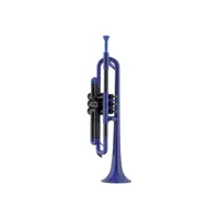 pbone ptrumpet - trompette - bleu, plastique abs, avec boîtier
